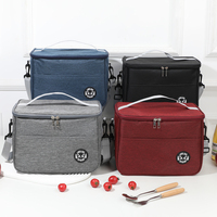 Sac isotherme solaire en polyester imperméable de 24 L avec fermeture éclair, motif lettres personnalisé, anti-fuite, pour aliments