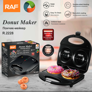 RAF gran diámetro 10cm hogar 750W antiadherente <span class=keywords><strong>sandwichera</strong></span> 2 rebanadas Mini fabricante de donas eléctrico - Product Image 6