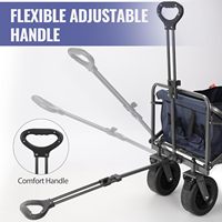 Wagon utilitaire pliable pour chariot de plage pliant à moteur élevé pour chariot de camping électrique à entraînement extérieur