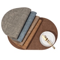 Set de table de luxe personnalisé antidérapant en cuir PU recyclé Tangwind, contemporain et écologique pour les fêtes