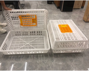 <span class=keywords><strong>Cage</strong></span> à poulets en plastique blanc/blanc-jaune, capacité de charge de 4,4 à 4,9 kg, équipement avicole assemblé - Product Image 4