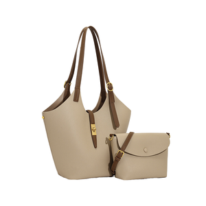 2 Pcs Bucket Bag Women Trendy PU Leather Hobo Bags Underarm Shoulder Adjustable Chains Button <b>Cute</b> Crossbody <b>Purse</b> Tote Handbag - Product Image 1