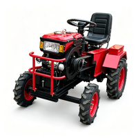 Mini-tracteur compact à moteur diesel, quatre roues motrices, pour jardin et petite ferme