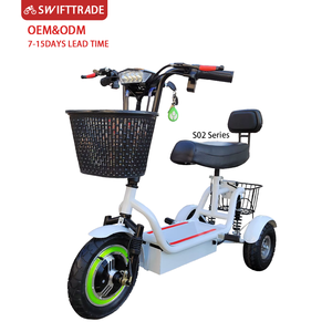 Tricycle électrique léger et compact 351-500W, pliable, à carrosserie ouverte, deux places, pour enfants, personnes âgées, femmes et usage familial à domicile - Product Image 1