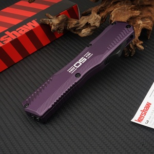 Couteau de camping For 9000 Clip Point avec lame en acier inoxydable D2, manche en aluminium aérospatial, longueur totale 21,8 cm, manche violet - Product Image 5
