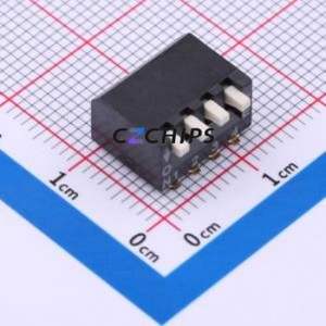 DSPV04LSGET DIP Switch SMD-8P,9x11.6mm Switch Piano Key Single Pole Single Throw 4 Gull Wing Type - Product Image 1