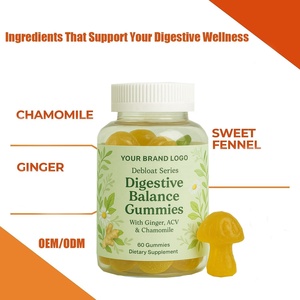 Gummies VigoWorld OEM Vegan Debloat Series pour l'équilibre digestif avec gingembre biologique, camomille et fenouil <span class=keywords><strong>doux</strong></span> pour femmes - Product Image 3