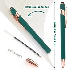 Cadeaux promotionnels, stylo à bille en caoutchouc souple avec logo personnalisé, bureau, sport, métal - Product Image 2