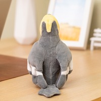 Peluche de perroquet gris, jouet artisanal de Noël