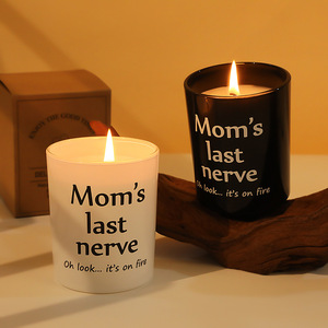 Bougies parfumées en cire de soja, pots en verre personnalisés pour la famille, couvercles en bois faits à la main, tasses en verre, décoration de la maison, fête des pères, fête des mères - Product Image 3