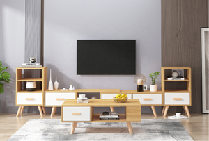 Meuble <span class=keywords><strong>TV</strong></span> AILICHEN, style nordique moderne minimaliste, meuble <span class=keywords><strong>TV</strong></span> mural combiné moderne, meuble <span class=keywords><strong>TV</strong></span> rétractable pour la maison - Product Image 2