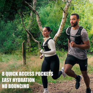 Gilet de course léger et tendance en néoprène et polyester, résistant à l'eau, réfléchissant, avec fermeture éclair frontale, respirant, pour sports de plein air, avec poche pour téléphone - Product Image 3