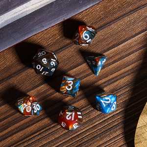 Ensemble de dés DND de 7 pièces en acrylique/plastique durable de couleur mélangée de 10 mm à 13 mm pour les joueurs de jeux de rô<span class=keywords><strong>le</strong></span>, expériences de <span class=keywords><strong>jeu</strong></span> personnalisables - Product Image 5