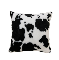 Housse de coussin en peluche double face motif vache, coton PP, imprimé gaufré, design créatif, décoration d'intérieur, cadeau, vente en gros immédiate
