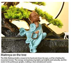 <span class=keywords><strong>Fontaine</strong></span> rocheuse d'inspiration zen CHENYISHI avec lumières LED bonsaï et éléments décoratifs idéale pour les espaces de vie intérieurs - Product Image 6