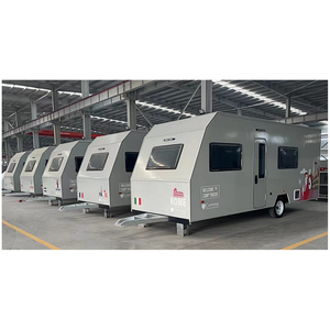 Cao cấp hiện đại prefab văn phòng phẩm cắm trại Trailer không thấm nước cố định Caravan cabin cho khu nghỉ mát glamping & sử dụng đất tư nhân - Product Image 1