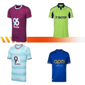 Unisex Retro Voetbalshirt Nieuw Ademend Heat-Transfer Aanpasbare Naam Sportfan T-Shirt Top OEM Service Geautomatiseerd Knippen - Product Image 1