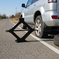 Cric ciseaux 1T en acier robuste, portée de levage 90-310mm, cric portable pour pneus de voiture, pour réparation automobile, vente en gros, direct usine