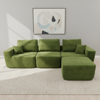 Sofá Seccional Moderno de Alta Calidad, Sofá Cama Compacto con Esponja para Sala de Estar, Apartamento, Centro Comercial, Villa, Hospital, Escuela