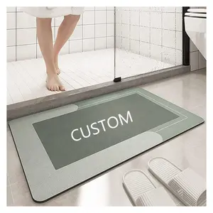 DMC-16 Super Absorbent Carpet Shower Anti-Slip Bath Mat Bathroom Simple Rug Kitchen Entrance Bathtub Side Bath Mat Nordic Floor
