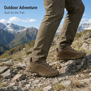 Zapatos de Senderismo para Hombre, Parte Superior Transpirable de Material Sintético, Suela de Goma, Entresuela de EVA, Para Todas las Estaciones, Punta Cerrada, Calzado de Trekking para Exteriores - Product Image 1
