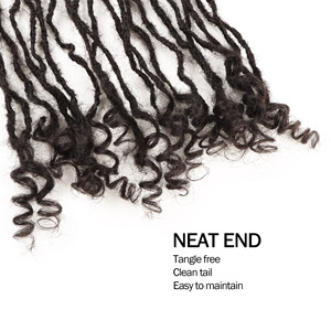 Locks Cheveux Naturel Braiding Hair Dreads Human Hair Micro Locs Micro Dreadlocks Locs Extensions Human Hair <strong>with</strong> Curly <strong>Ends</strong> - Product Image 6