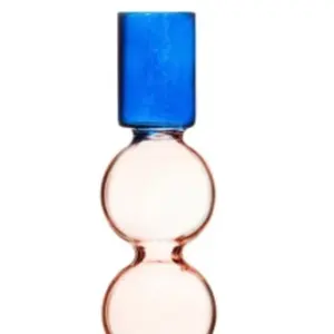 Bougeoir d'ampoule en verre coloré de style européen résistant à la chaleur soufflé à la main sur mesure pour chandeliers