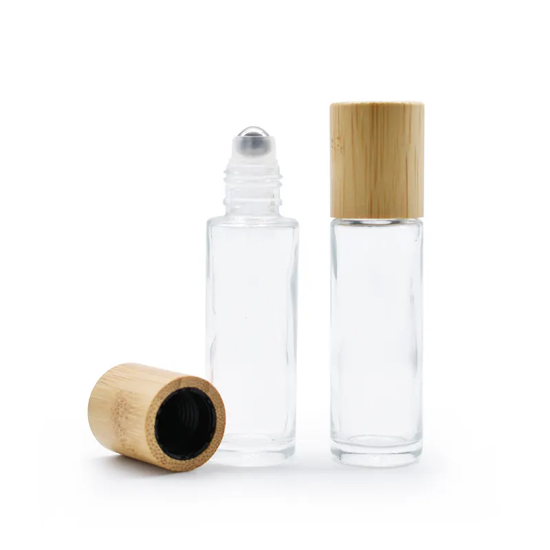 In stock 10ml perfume essential oil roll on glass bottle with roller ball