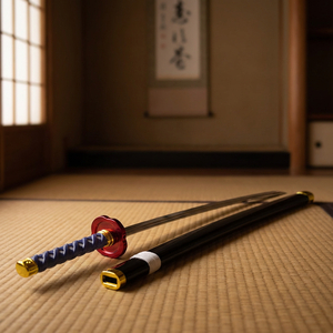 ดาบเท็นเซียก้า อินุยาฉะ เซ็ตสึมะรุ ขนาด 26 ซม. ดาบคาตานะอนิเมะแบบไม่คม ของสะสม ของเล่น โลหะผสมสังกะสี พร้อมปลอกและฐานตั้งโชว์ - Product Image 1