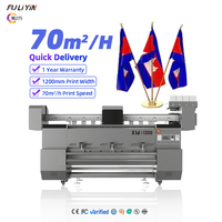 Nouvelle imprimante industrielle pour drapeaux, largeur d'impression 1200 mm, encre pigmentée, sublimation numérique semi-automatique, 2/4 têtes, 1200 dpi, garantie 1 an