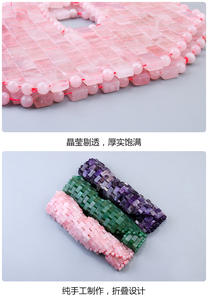 Couverture de visage en jade fait à la main, pierre précieuse, quartz rose, améthyste, voile facial, outil de relaxation pour salon de beauté, vente directe d'usine - Product Image 5