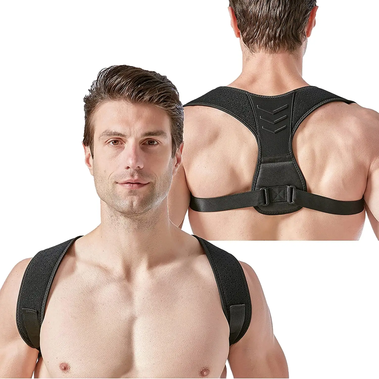 Adjustable Back Brace Shoulder Belt Posture Support Correction Band Clavicle Body Posture Corrector De Postura for Men and Women