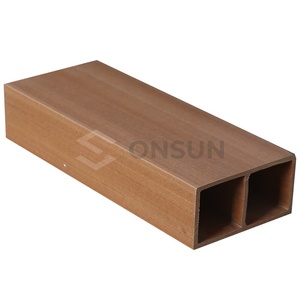 ONSUN Colonne carrée creuse en WPC étanche pour l'intérieur avec plafond en grain de bois et tube en bois - Product Image 6