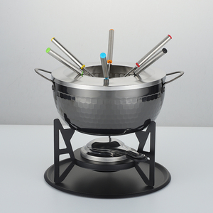 Hot bán đồ dùng nhà bếp cao cấp chất lượng thép không gỉ Fondue Set đồng pho mát Fondue nồi - Product Image 1