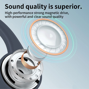 ES-988 Bone Conduction Headphones Bluetooth 6.0 IPX8 Waterproof Sports Earphones Nebula Gray Foldable Design - Product Image 5