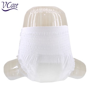 Adult Disposable Diaper Panties Pull Printed Nappy Pants White M/L 3D Leak Prevention <b>Magic</b> <b>Tape</b> Soft Breathable Absorption Non - Product Image 3