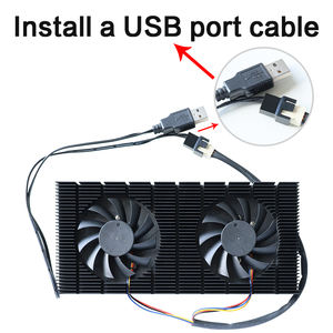 Dissipatore di calore nero CPU ventola di raffreddamento in alluminio anodizzato scheda grafica Backplane Video miglioramento delle prestazioni di raffreddamento - Product Image 4