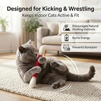 Bâtonnet interactif pour chat en feutre de laine écologique et durable – Rempli de catnip naturel, résistant à la chaleur, jouet de dentition pour chatons et chats adultes