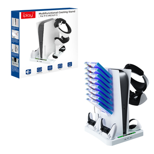 PSVR 2 Soporte de almacenamiento vertical Ventilador de refrigeración Controlador dual Cargador Estación de carga Accesorios de juego para consolas de <span class=keywords><strong>juegos</strong></span> <span class=keywords><strong>Ps5</strong></span> - Product Image 1