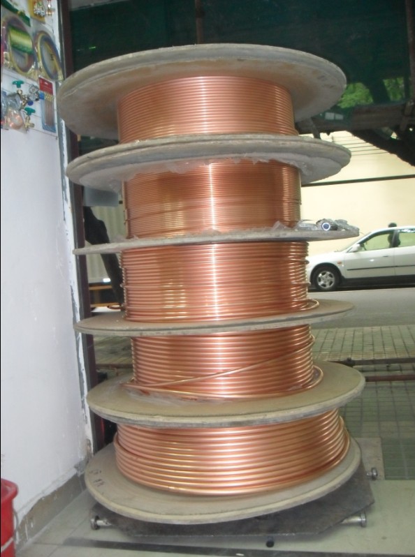 Pancake Coil Copper Tube / Copper Pipe Tube 99 9 Cu Copper for Air Conditioner