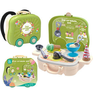 Venta caliente al por mayor de juguete mochila maleta diseño Doctor cocina juguete helado educación juego de simulación cocina accesorio juguete - Product Image 4