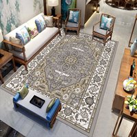 Tapis moderne en polyester, doux, antidérapant, lavable en machine, style bohème floral, pour la maison, le salon