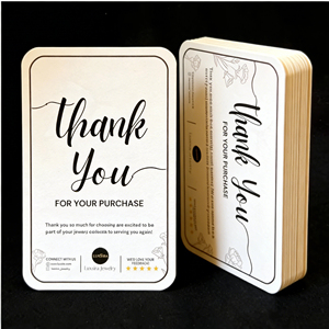Cartes <span class=keywords><strong>de</strong></span> vœux personnalisées pour les entreprises <span class=keywords><strong>de</strong></span> bijouterie, estampage à chaud, logo avec code QR, reliure parfaite, impression sur papier fantaisie, couverture rigide - Product Image 3