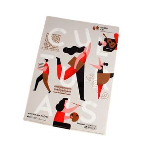 Carpeta de Archivo Transparente en Forma de L, Personalizada, de Plástico PP/PVC A4, para Suministros de Oficina - Product Image 1