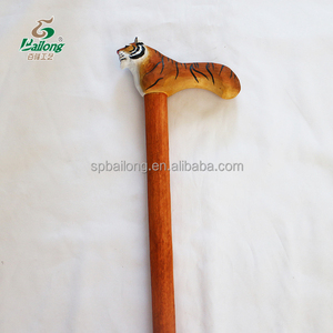 Canne de marche en <span class=keywords><strong>bois</strong></span> sculptée à la main avec poignée rustique en forme d'animal décoratif - Product Image 2