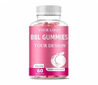 Gummies Véganes pour l'Augmentation des Fesses et des Hanches, Marque Privée, Effet BBL, Booster de Volume pour les Fesses