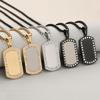 Pendentif en acier inoxydable plaqué or 18 carats, étanche, avec gravure laser, breloque personnalisée, nom personnalisé, unisexe, pour enfants
