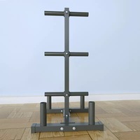 Support de rangement commercial pliable et réglable en hauteur pour haltères, plaques de poids et barres, avec banc intégré