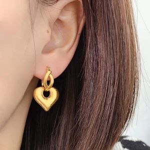 Pendientes Xinfly de Oro de 18K con Forma de Corazón, Acabado Cepillado, Oro Au750 Genuino, Desmontables, Multiusos, para el Uso Diario de Mujeres, Ideales para Regalo - Product Image 2