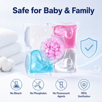 Lessives enzymatiques 5-en-1 format voyage 10g, film PVA soluble dans l'eau, antibactériennes, nettoyage en profondeur des taches sur les vêtements